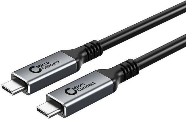 MicroConnect - USB-Kabel - USB-C (M) zu USB-C (M) - USB 3,2 Gen 2 5 A - 5,0m - USB-Stromversorgung (100 W), Support von 4K 60 Hz - Schwarz (USB3.2CC5) von MicroConnect