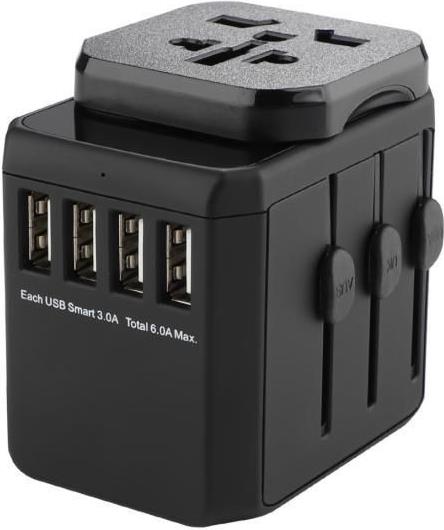 MicroConnect World Travel Adapter 4 USB A ports with Universal to EU - ports - with Universal to EU (MC-TRAVELADAPTER2) von MicroConnect