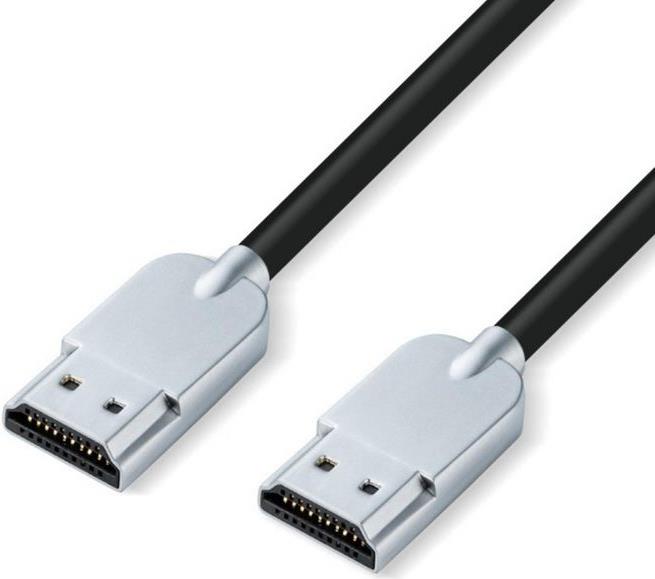 Microconnect HDMISUPERSLIM1M HDMI-Kabel 1 m HDMI Typ A (Standard) Schwarz - Metallisch (HDMISUPERSLIM1M) von MicroConnect