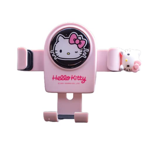 Kawaii Kitty Kfz-Halterung für Lüftungsschlitze, Freisprecheinrichtung, niedliches Kitty-Autozubehör, Klemmhalterung, kompatibel mit allen iPhone- und Android-Smartphones von MicroMall