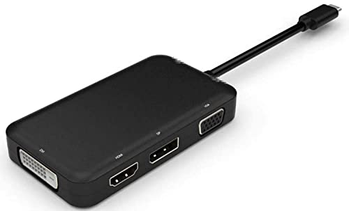 Microconnect USB3.1CCOM10 Kabeladapter USB C DVI-D, VGA, HDMI, DisplayPort schwarz - Kabeladapter (USB C, DVI-D, VGA, HDMI, DisplayPort, Buchse, schwarz) von Microconnect