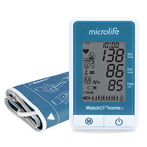 Microlife HOME-S WatchBP Blutdruckmessgerät mit AFIB-Technologie, 154 mm x 94 mm x 40 mm von Microlife