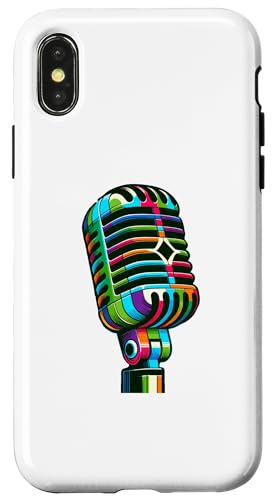 Hülle für iPhone X/XS Mikrofon Mic Sänger Podcast-Moderator von Microphone Podcast Host Singer Gifts