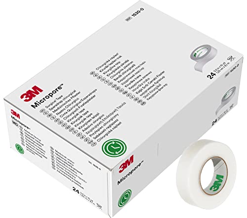 3M™ Micropore™ Chirurgenband 1530-0, 1/2 Zoll x 10 YD (1,25 cm x 9,1 m), 24 Rollen/Karton, 10 Kartons/Etui von Micropore