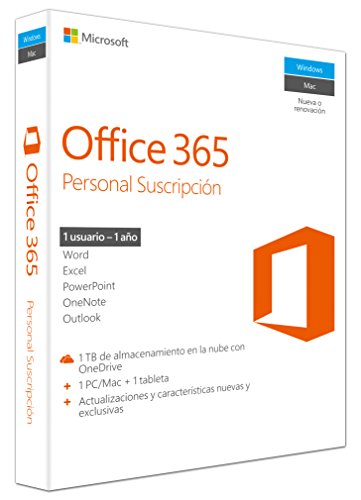 MS Office 365 Personal Mac/Win Subscription P2 EuroZone Medialess 1Year Spanish (ES) von Microsoft
