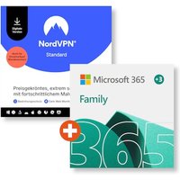 Microsoft 365 Family (15 Monate) + NordVPN Standard (10 Geräte) | Download & Produktschlüssel von Microsoft