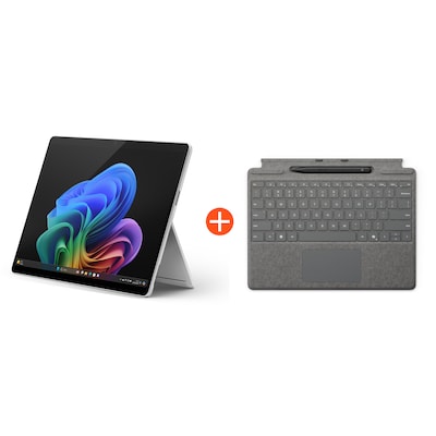 Microsoft Surface Pro (11. Edition) Copilot+ PC 13" 2in1 Platin 5G Snapdragon® X Plus 16GB/256GB SSD Win11 EP2-08261 ohne Netzteil inkl. Keyboard mit Slim Pen platin von Microsoft