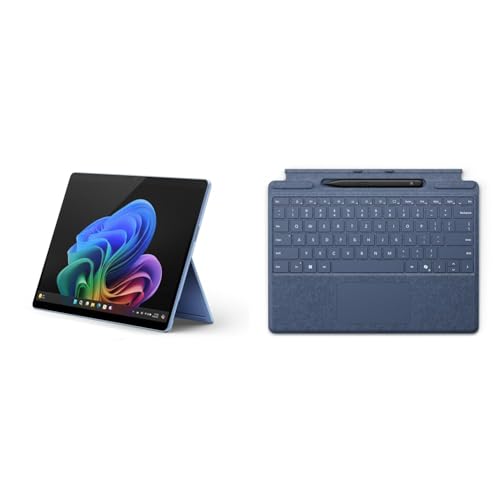 Microsoft Surface Pro Copilot+ PC + Pro Keyboard + Slim Pen 2 | Snapdragon X Elite (12 Kerne) | 16GB RAM | 512GB SSD | Saphirblau von Microsoft