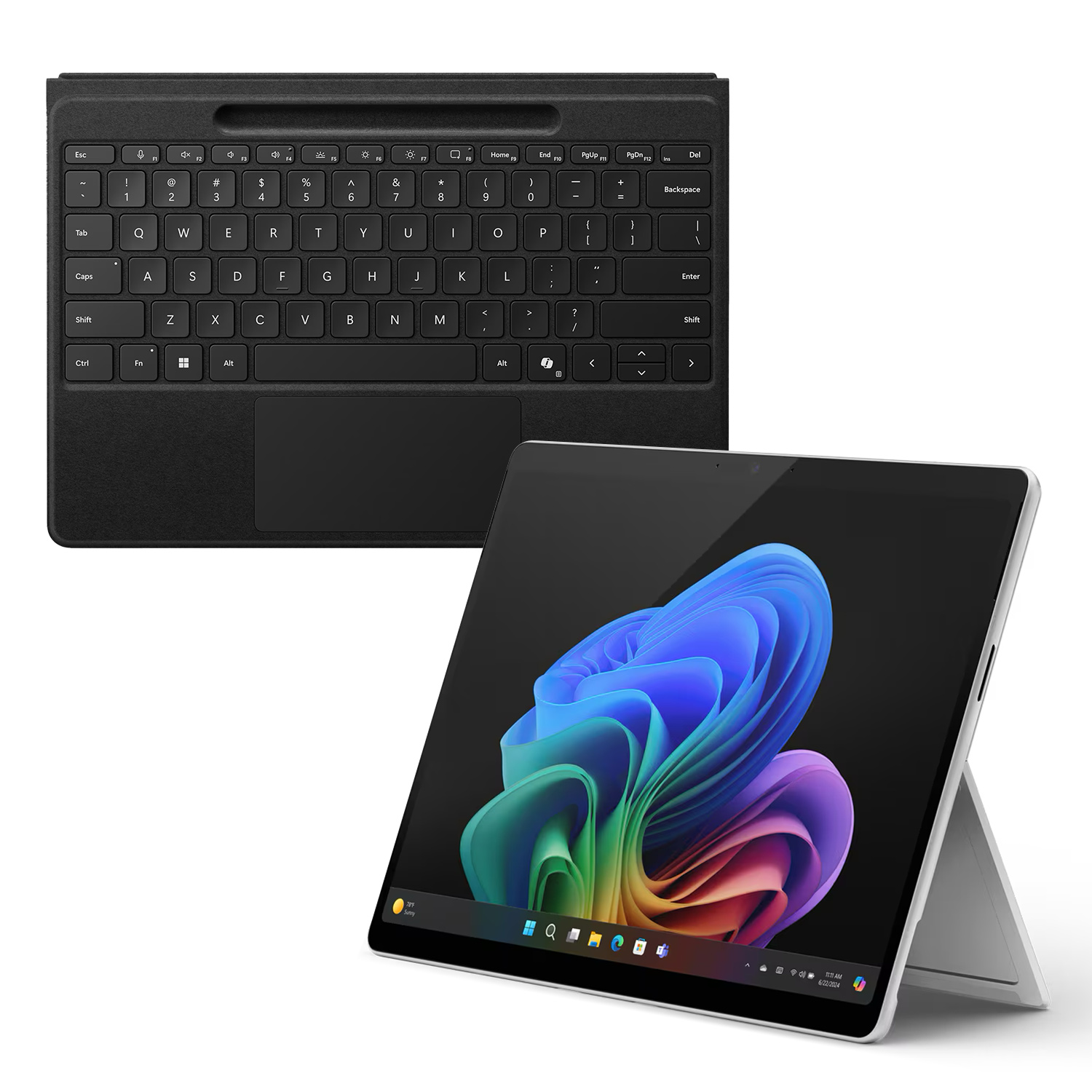 Microsoft Surface Pro OLED Copilot+ PC - 16GB - 512GB - X Elite inkl. Pro Flex Keyboard schwarz - 13" OLED touchscreen - platinum von Microsoft