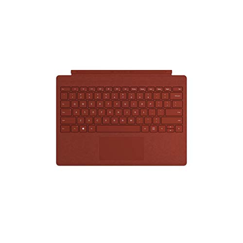 Microsoft Tastatur Typ Cover für Surface Pro – kompatibel mit Surface Pro 3/4/5/6/7/7+ (LED-Hintergrundbeleuchtung, Touchpad aus Glas) – Französische AZERTY-Tastatur – Mohnblumenrot von Microsoft