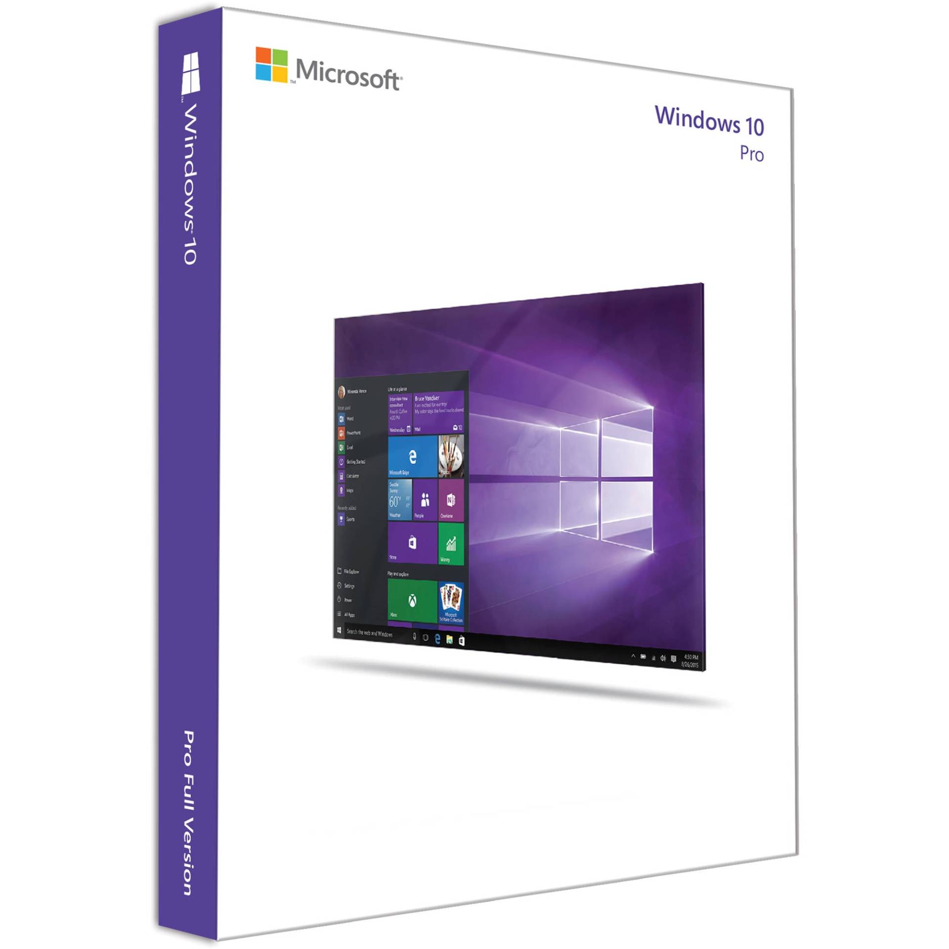 WINDOWS 10 PRO - Produktschlüssel - Vollversion - Sofort-Download - 1 PC von Microsoft