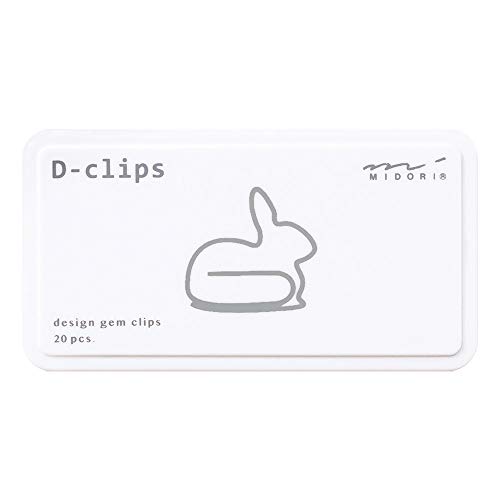 Midori D-clips Hase Büroklammern (20Stück) 43388-006 von Designphil