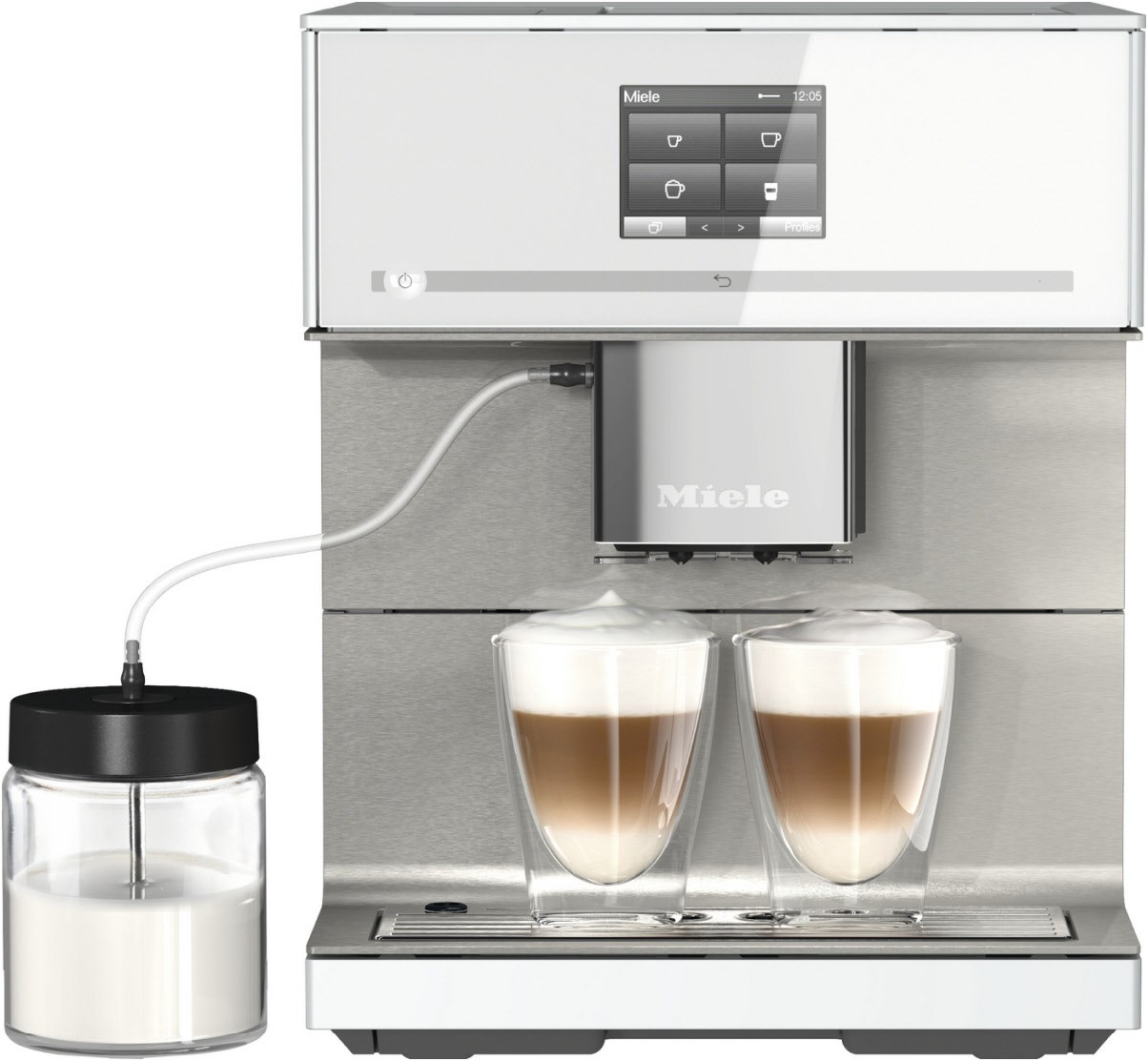 CM 7550 Kaffee-Vollautomat brillantweiß von Miele