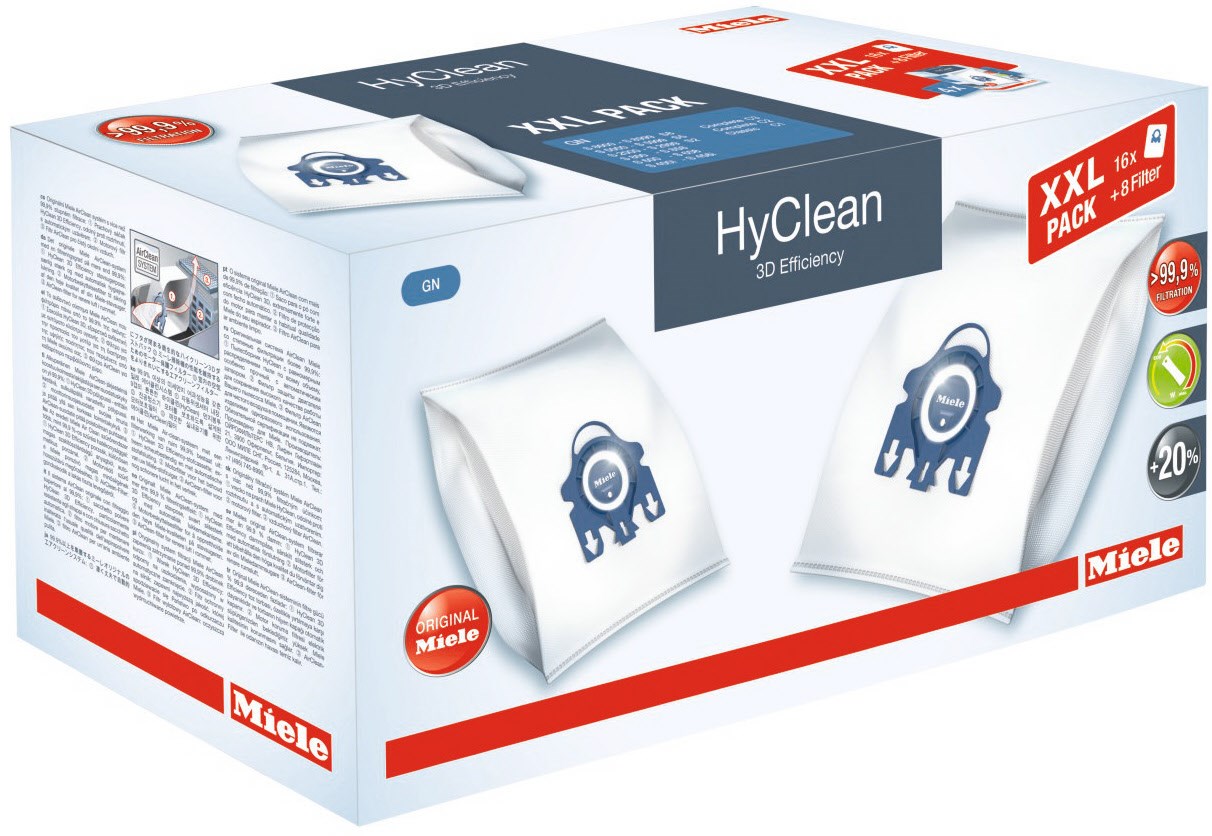 Miele Staubbeutel XXL-Pack Typ GN HyClean 3D Efficiency (16 Staubbeutel) von Miele