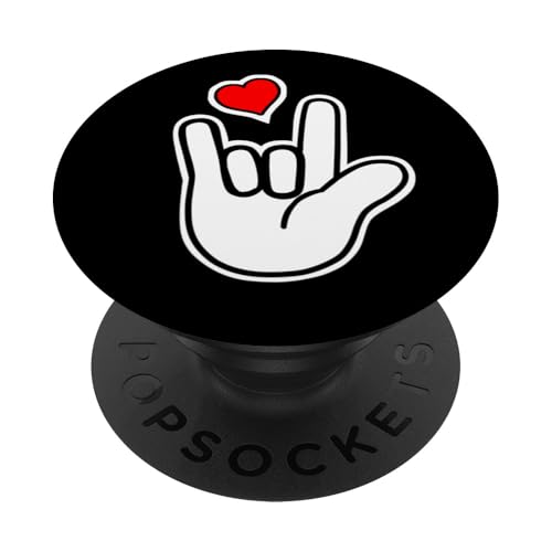 Sign Language I Love You Sign PopSockets Klebender PopGrip von Miftees ASL Tees