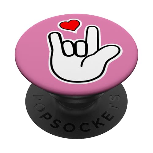 Sign Language I Love You Sign PopSockets Klebender PopGrip von Miftees ASL Tees