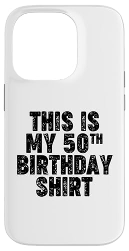 Das ist mein 50. Geburtstags-T-Shirt Hülle für iPhone 14 Pro von Miftees Birthday Tees