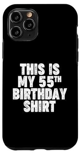 Das ist mein 55. Geburtstags-T-Shirt Hülle für iPhone 11 Pro von Miftees Birthday Tees