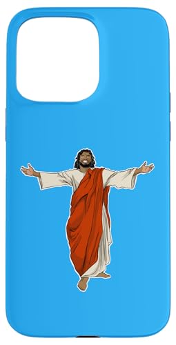 Hülle für iPhone 15 Pro Max Schwarzer Jesus von Miftees Christmas Tees