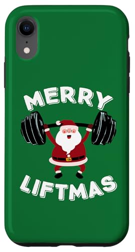 Hülle für iPhone XR Lustiger Weihnachtsmann Merry Liftmas von Miftees Christmas Tees