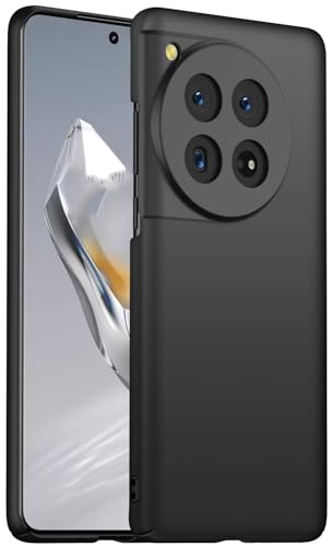 Miimall Handyhülle Kompatibel mit OnePlus 12 Hülle, Ultradünn PC Hülle OnePlus 12 Slim Case Anti-Fingerabdruck Anti-Kratz Stoßfest Handyhülle für OnePlus 12 5G 2023-Schwarz von Miimall