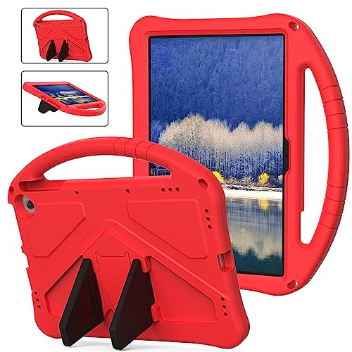 Miimall Hülle Kompatibel mit Amazon Fire Max 11 Hülle mit Ständer, Stoßfeste Kratzfest Anti Drop Voller Schutz mit Griffständer Kinder Case für Fire Max 11 Tablet 2023 -Rot von Miimall