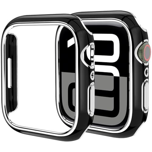 Miimall PC Hülle Kompatibel mit Apple Watch 10 Schutzhülle 42mm, Kabelloses Laden Kompatibel Anti-Fall Vollständiger Schutz Case für Apple Watch10 42mm Displayschutz,Schwarz + Silber Miimall PC Hülle Kompatibel mit Apple Watch 10 Schutzhülle 42mm, Kabelloses Laden Kompatibel Anti-Fall Vollständiger Schutz Case für Apple Watch10 42mm Displayschutz,Schwarz + Silber von Miimall