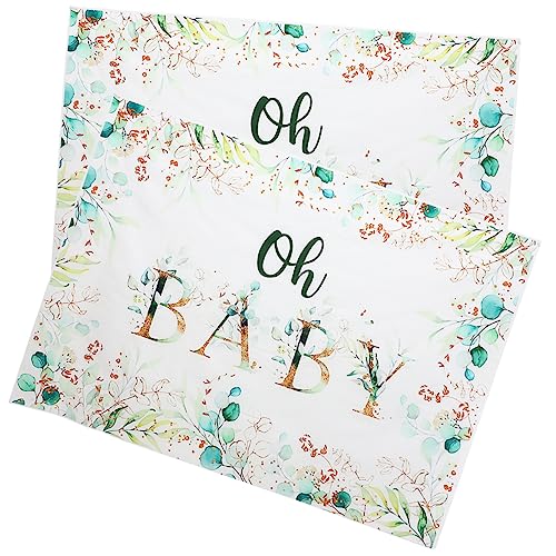 Mikikit 2St -Bad-Dekoration Babyduschenhintergrund neutral -Dusche-Kulisse Dekoration Weihnachten türdeko Weihnachten Fotos dekorative babykulisse Bezaubernde Wandkulisse Vinyl von Mikikit