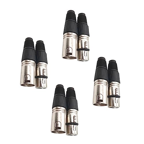 Mikikit 3 Pin XLR Stecker Und Buchsen Set ännlich Und Weiblich Mikrofon Audio Adapter Für Professionelle Tonübertragung Ideal Für Mikrofonkabel Und Audio Anwendungen von Mikikit