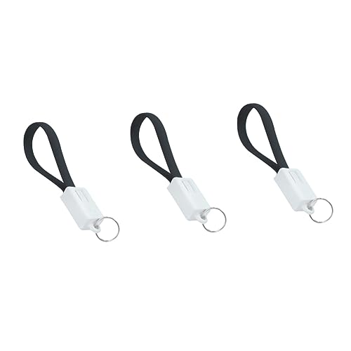 Mikikit 3st Schlüsselhalter Schlüsselanhänger Schlüsselringe USB-b-Kabel Schlüsselbund Lanyard von Mikikit