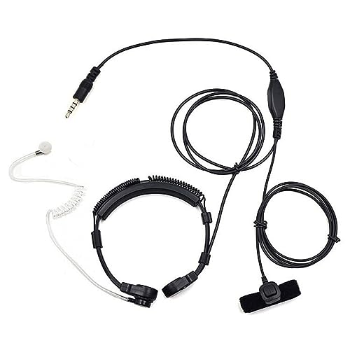 Mikikit Kopfhörer für besondere Zwecke pc Headset kopfhörer für pc metallverbinder pc kopfhörer Computer Headset Geheimhaltungs-Headset 3,5-mm-Ohrhörer Geheimhaltung Kopfhörer Black von Mikikit