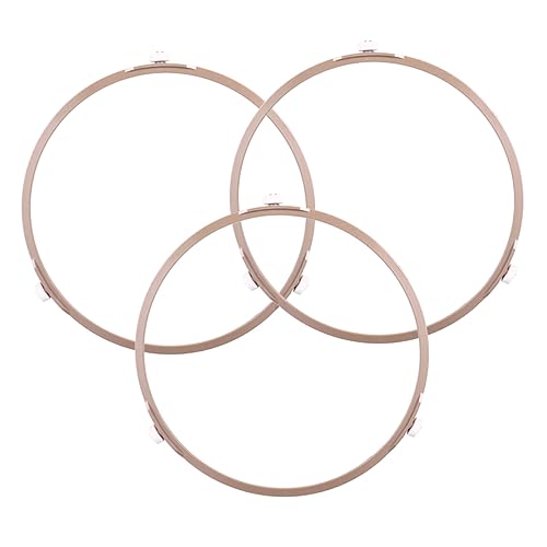 Mikinona 3st Plattentellerhalterung Für Mikrowellenherde Mikrowellenwalzenringrotierende Walze Mikrowellen-tablett-ring Backofen-plattentellerringe Rundes Tablett Ofenrad Ringe Pvc Brown von Mikinona