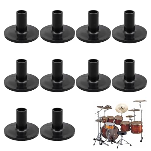 Beckenhüllen für Trommelbeckenständer,Beckenhalter aus Kunststoff,Trommelbeckenhüllen,Ersatz für Shelf Drum Kit,Kunststoff-Beckenhüllen,Filz Hi-Hat-Becher Trommel Beckenständer Zubehör, 10 Stück von Mikiuly