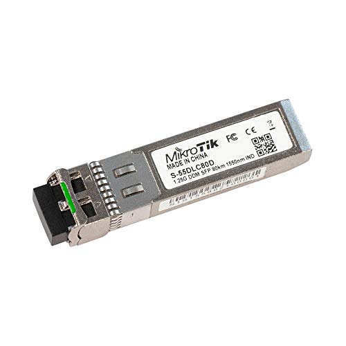 MikroTik S-55DLC80D - 1.25G, SM, 1550nm, 80km SFP-Modul mit doppeltem LC-Stecker von MikroTik