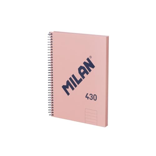 MILAN® Notizbuch A5, Hardcover, liniertes Papier (7 mm), 80 Blatt, 95 g/m², Kollektion 430, Rosa von Milan