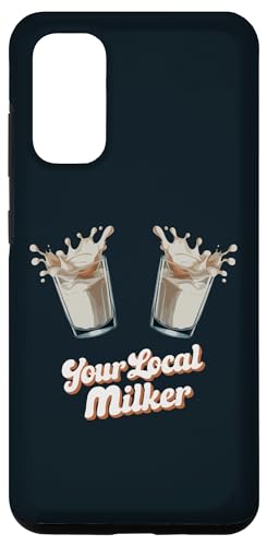 Hülle für Galaxy S20 Lustiges Milch Design Molkerei-Enthusiast lokaler Melker von Milch Humorvolles Geschenk für Milchliebhaber