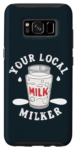Hülle für Galaxy S8 Lustiges Milch Design Molkerei-Enthusiast lokaler Melker von Milch Humorvolles Geschenk für Milchliebhaber