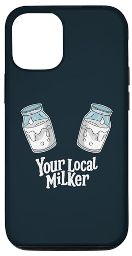 Hülle für iPhone 12/12 Pro Lustiges Milch Design Molkerei-Enthusiast lokaler Melker von Milch Humorvolles Geschenk für Milchliebhaber