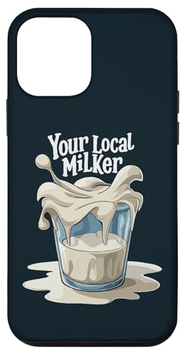 Hülle für iPhone 12 mini Lustiges Milch Design Molkerei-Enthusiast lokaler Melker von Milch Humorvolles Geschenk für Milchliebhaber