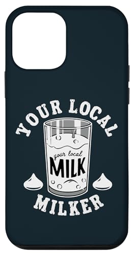Hülle für iPhone 12 mini Lustiges Milch Design Molkerei-Enthusiast lokaler Melker von Milch Humorvolles Geschenk für Milchliebhaber