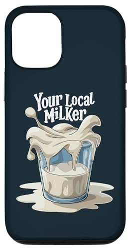 Hülle für iPhone 14 Pro Lustiges Milch Design Molkerei-Enthusiast lokaler Melker von Milch Humorvolles Geschenk für Milchliebhaber
