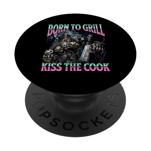 Born To Grill Lustiges hartes Skelett Meme Bootleg PopSockets Klebender PopGrip von MildlyPerturbed