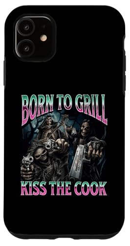 Hülle für iPhone 11 Born To Grill Lustiges hartes Skelett Meme Bootleg von MildlyPerturbed