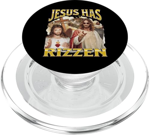 Jesus Has Rizzen Lustiges beleidigendes Jesus-Humor-Bootleg für Erwachsene PopSockets PopGrip für MagSafe von MildlyPerturbed