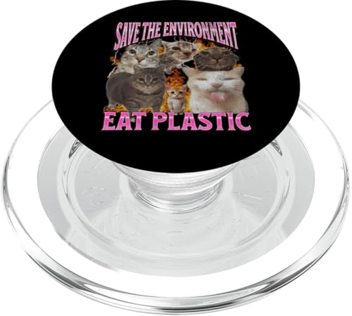 Save The Environment Lustige Katze Meme Bootleg Grafik PopSockets PopGrip für MagSafe von MildlyPerturbed