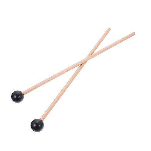 MILISTEN 1 Paar Schlägel Marimba Glocke Rhythmus-sticks Krocket Becken Kleine Trommel Gitarrentuner Xylophon Schlagzeug Trommelstöcke Percussion-stick Instrumentenhammer Holz Black von Milisten