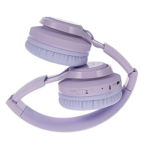 Milisten 1 STK Kopfhörer Headset Lärmminderung Elektrisches Geschenk Räumlicher Surround-Sound Computermikrofon Kabelloser Ohrhörer USB-mikrofon Violett Abs Kind Multifunktion Ohrenschützer von Milisten