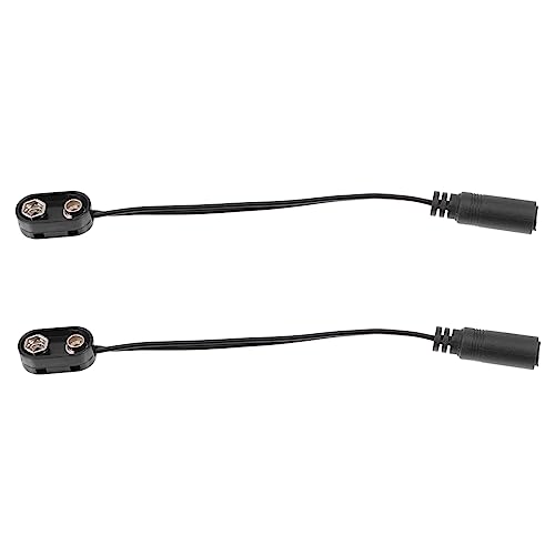 Milisten 2St Effektor-Batteriekabel Effektor-Zubehör Doppelsteckdose Ladekabel Adapter zum Kabel gitarrenkabel guitar cable Musikinstrumentenkabel Kabelzubehör Effektordraht Metall Black von Milisten