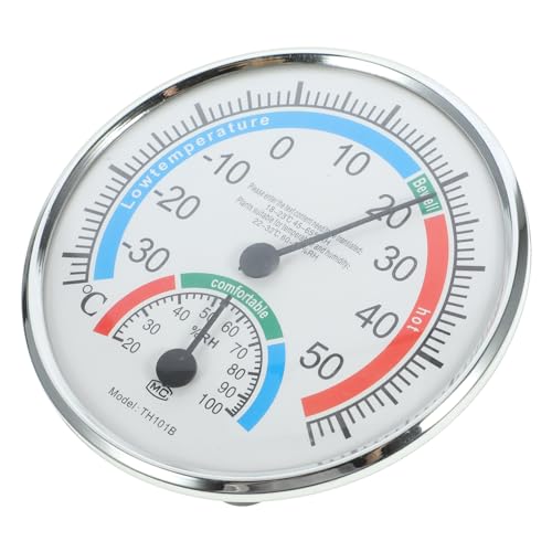 Milisten Garten Thermometer Außenthermometer Für Terrasse Hängende Feuchtigkeits-temperaturanzeige Genaues Fieberthermometer Hygrometer Für Draußen Innenthermometer Abs Weiß von Milisten