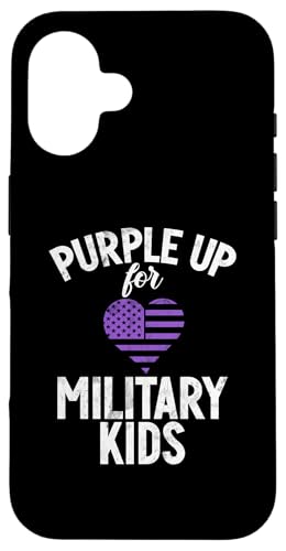 Hülle für iPhone 16 Purple Up For Military Kids, Militärkind, Violett von Military Child Month Purple Apparel